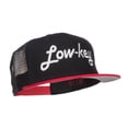 thumbnail image 5 of Low Key Embroidered Premium Mesh Snapback - Red Black OSFM, 5 of 5