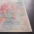 thumbnail image 3 of SAFAVIEH Phoenix Basil Abstract Area Rug, Aqua/Gold Rose, 5'5" x 7'7", 3 of 8