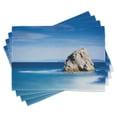 thumbnail image 1 of Ambesonne Blue Place Mats Set of 4, Rock in Ocean Serenity, Standard Size, Turquoise Grey, 1 of 6