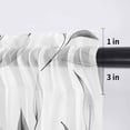 thumbnail image 5 of Gray Leaf Valance Curtains for Kitchen/Living Room/Bathroom/Bedroom Window,Rod Pocket Small Topper Half Short Window Curtains Voile Sheer Scarf,Modern Botanical Foliage Plant Country Pastoral 42"x18", 5 of 8