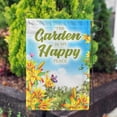 thumbnail image 3 of America Forever The Garden is my Happy Place Garden Flag 12.5 x 18 inch Yellow Lilies Spring Summer Butterflies Floral Double Sided Seasonal Yard Outdoor Decorative Motivational Gardening Flag, 3 of 5
