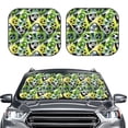 thumbnail image 2 of Fotbe Football Doodle 2-Piece Car Windshield Sun Shade | Sun Blocker for Car Windshield | Foldable Automotive Interior Accessories for Sun Protection-Small, 2 of 7