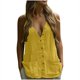 thumbnail image 3 of Camisas para mujer,Camiseta holgada con cuello en V para mujer, blusa informal de manga larga, mezcla de algodón y lino, largo regular para uso diario, sopatenor, 3 of 8