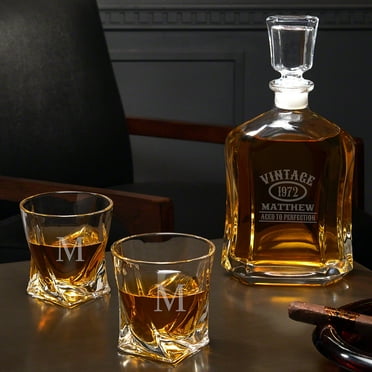 Aged to Perfection Personalized Decanter Set with Twist Glasses