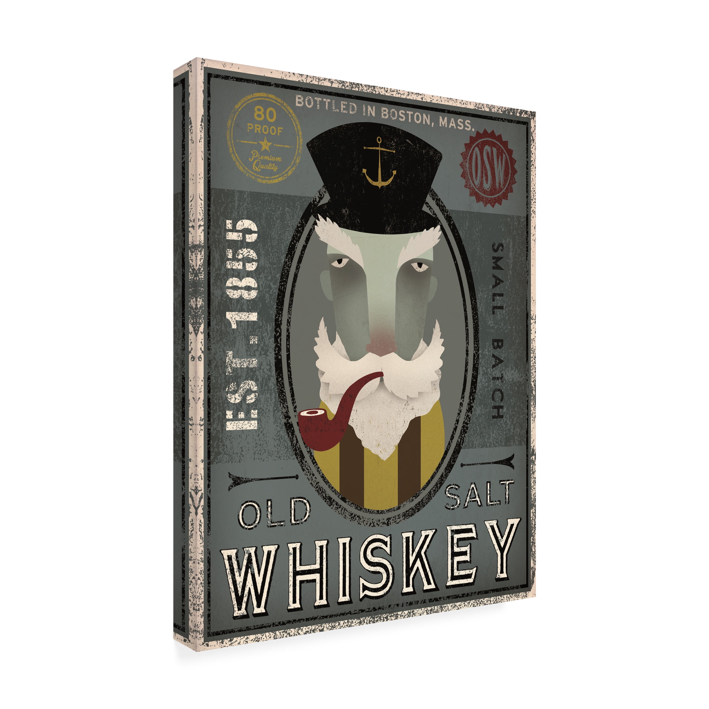 Trademark Fine Art 'Fisherman I Old Salt Whiskey' Canvas Art by Ryan Fowler