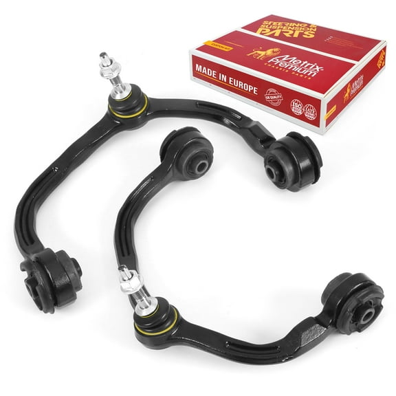 Metrix Premium Chassis Parts - Front Left & Right Upper Control Arm w Ball Joint & Bushing Assembly Kit Fits 2006 Ford Expedition, 2004-2005 Expedition, Replacement RK80719, RK80718, Made in Europe