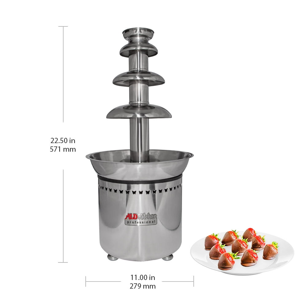 GorillaRock Chocolate Fondue Machine | Stainless Steel Professional Melter with Water-Heating System | Manual Control | 2 Tanks