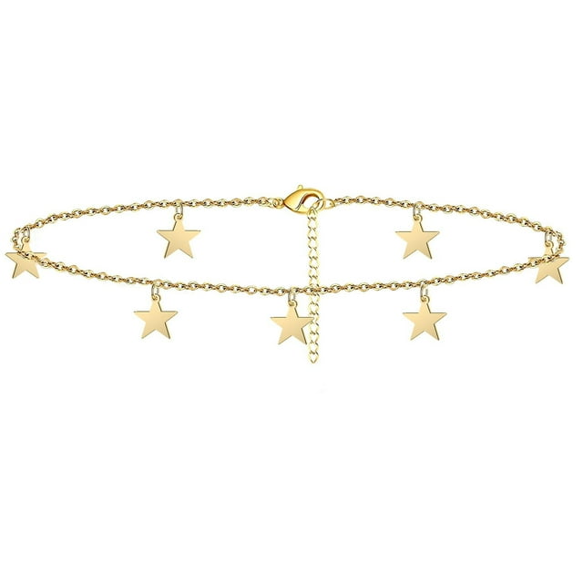 Tobillera HUOGUO Golden Beach de tamaño ajustable para mujer