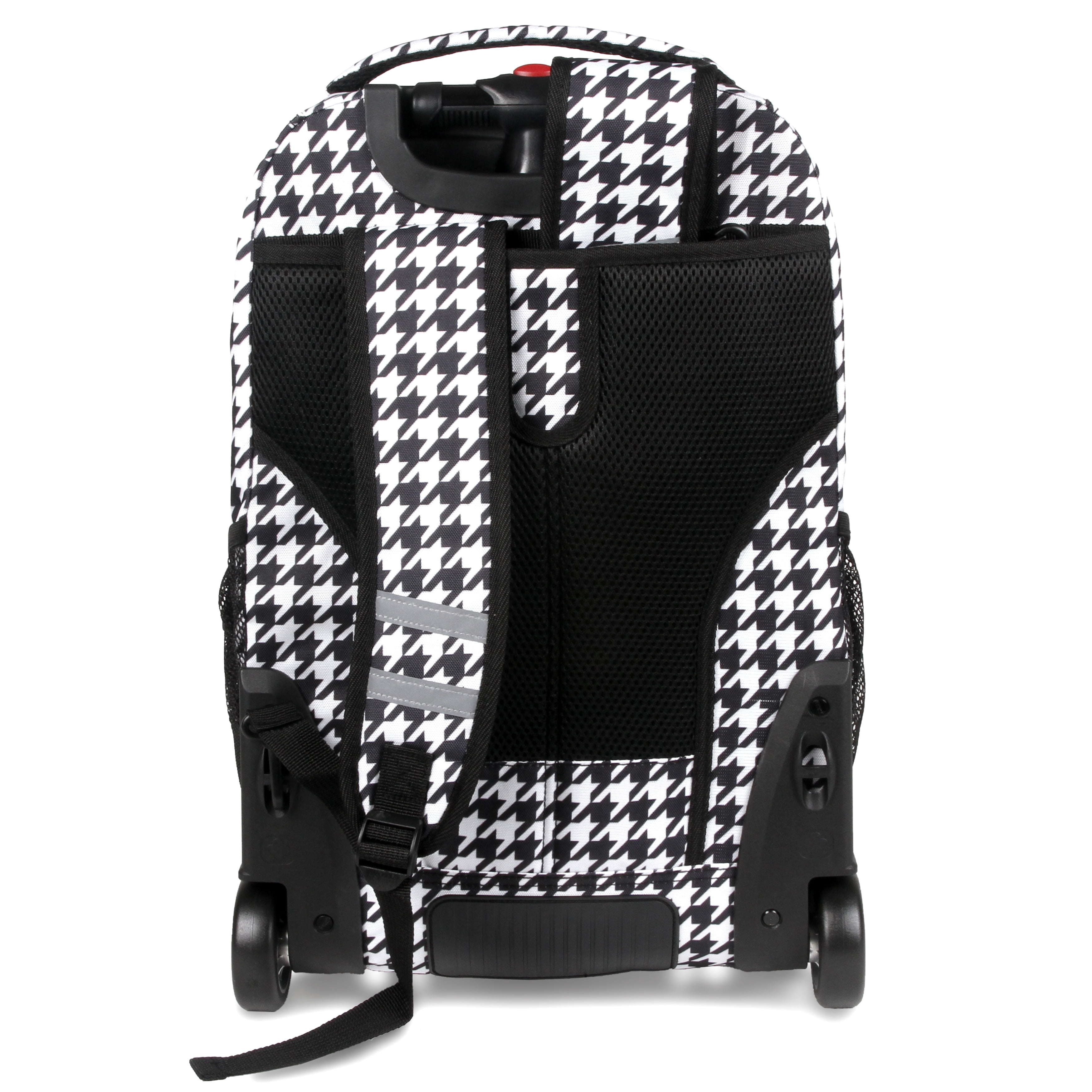 J World Unisex Sundance 20" Rolling Backpack With Laptop Sleeve For School And Travel, Houndstooth