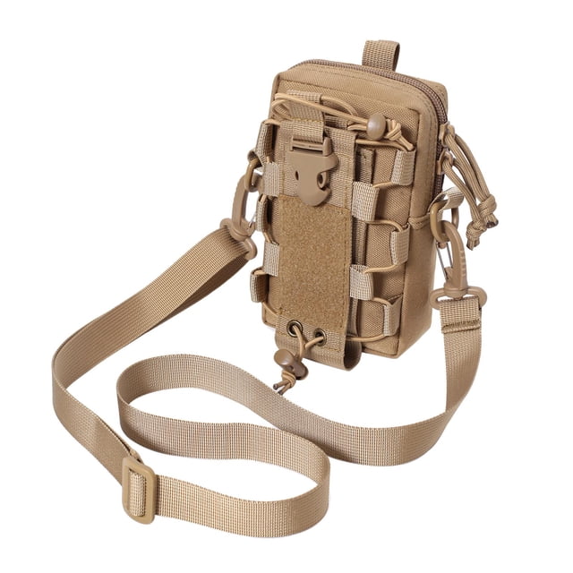 Bolsa táctica impermeable Zulema con equipo de bolsa de correa de hombro para botella de agua marrón
