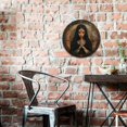 thumbnail image 5 of 1pc Vintage Nun Praying Round Aluminum Wall Art, 8x8 Inch Classic Metal Sign for Home, Office, Bar, Kitchen, Coffee Shop Decor, Durable & Easy to Install, Perfect for Thanksgiving & Christmas Gifts, 5 of 7