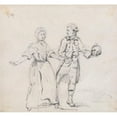 thumbnail image 3 of George Howland Beaumont 16x15 Black Modern Framed Museum Art Print Titled - Two Figures with a Skull, 3 of 5