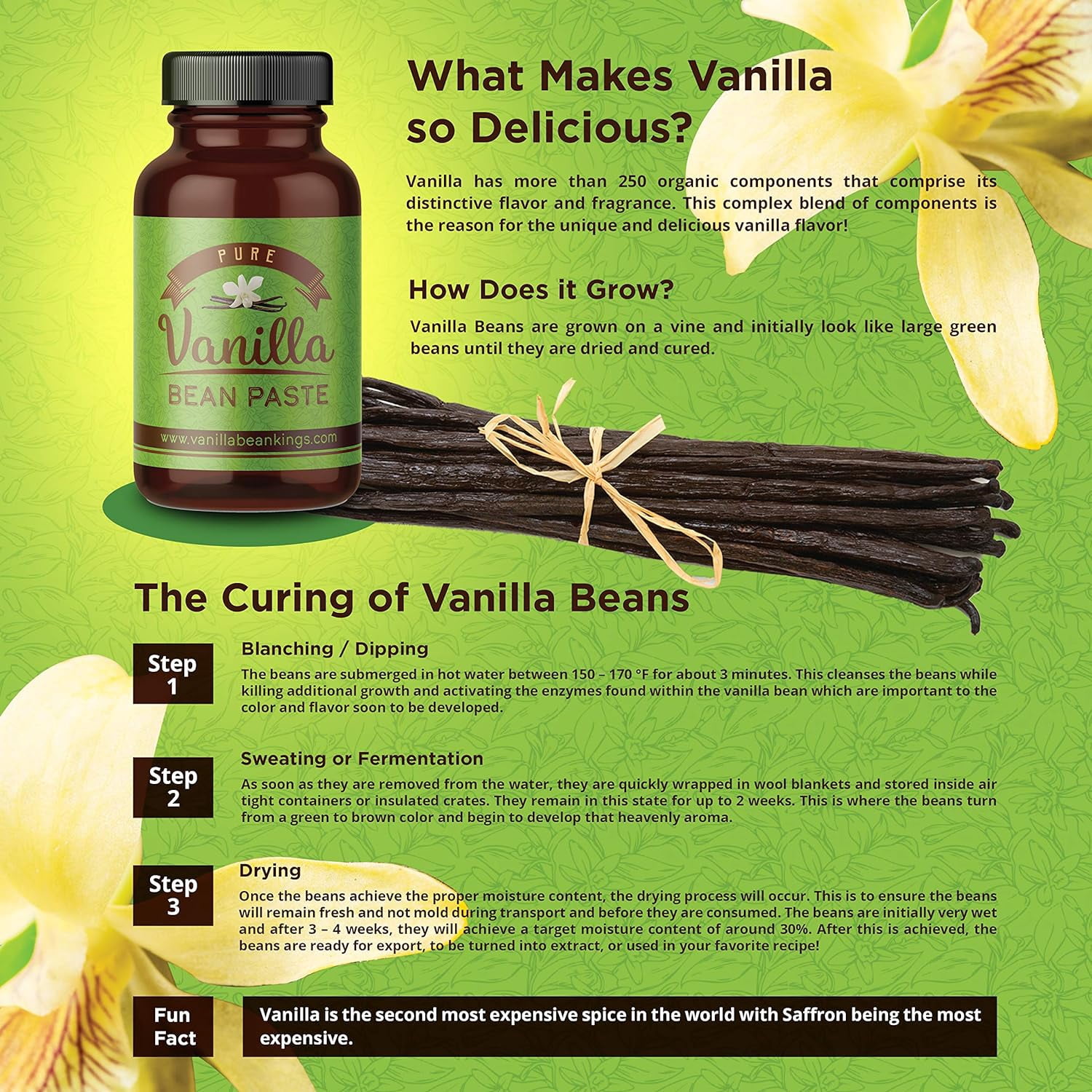 Madagascar Vanilla Bean Paste for Baking & Cooking - Made with Real Vanilla Seeds - 32 OZ