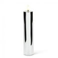thumbnail image 1 of Set of 4 Pulsating 3D Silver Led Pillar Candle, 1 of 1