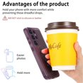 thumbnail image 3 of for Samsung Galaxy S25 Ultra Magnetic Phone Case with Wristband, Magnetic Case [Support Wireless Charging] PU Leather Hard PC Slim Shockproof Protective Cover for Samsung Galaxy S25 Ultra, Purple, 3 of 5