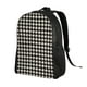 thumbnail image 2 of Disketp Black and white houndstooth Mochila Unisex de Apertura Lateral Completa, Mochila para Laptop para Escuela, Trabajo y Viajes, 2 of 8