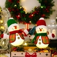 thumbnail image 5 of Christmas Table Decorations, 87.27 Inch Lighted Plush Snowmen Figurines, Light Up Snowman Holiday Present, Battery Operated Xmas Gifts Winter Tabletop Ornaments Dinner Party Supplies, 5 of 6