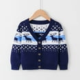 thumbnail image 2 of Gubotare Toddler Boys Cardigan Sweater Little Boys Buttons Down Sweaters Cardigan Toddler V-Neck Outwear 3T 4T (Blue,3-4 Years), 2 of 7