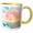 Yellow/White, variant on 3drose, Pink and Blue Snail Shell Photoadaption, 11oz Two-tone Green Mug