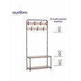 thumbnail image 4 of Perchero Zapatero con Banco recibidor y Barra Superior, Entrada de Pasillo, soporta 20kg, 80x30x170cm (Nogal), 4 of 9