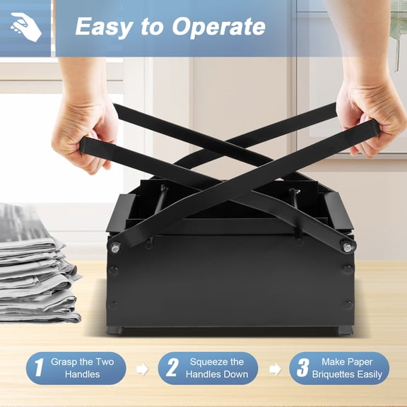 Heavy Duty Fire Brick Press Burning Fuel Recycle Tool Paper Log Briquette Maker