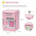 thumbnail image 5 of ATM Piggy Bank for Kids, Electronic Money Saving Box with Password, Safe Cash Coin Saving Bank Toys for Ages 8 13 Kids Birthday (Pink), 5 of 5