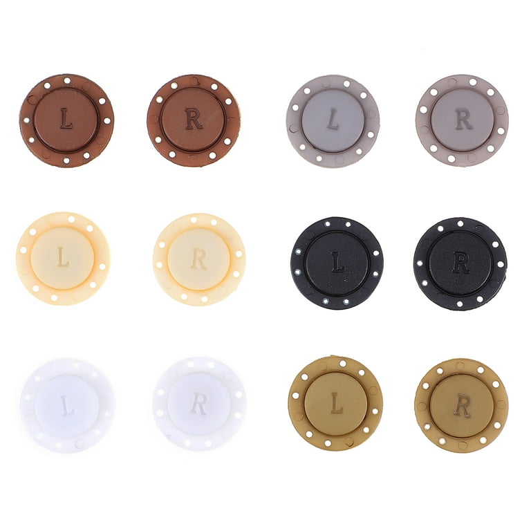 6 Pairs of DIY Cloth Buttons Clothing Magnetic Buttons Sweater Fastener, Size: 2.2X2.2X0.9CM