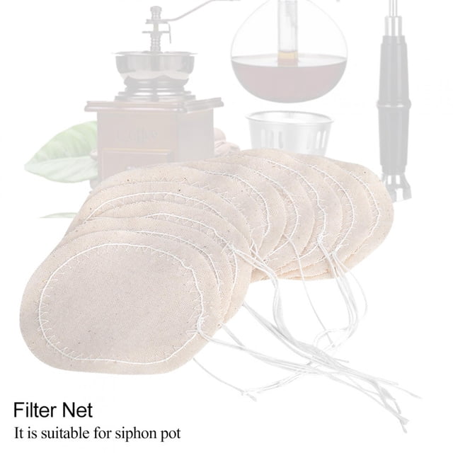 Viccilley Filtre Filet-10 Pcs/ensemble Remplaçable Indispensable Coton Sûr Filet de Filtre pour Siphon Pot