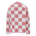 thumbnail image 4 of kamemir Jackets For Women Causal Sherpa Fall Jacket Loose Button Down Plaid Winter Coats(Pink,S), 4 of 5