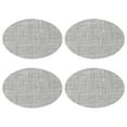 thumbnail image 5 of COOPHYA 4Pcs Place Mat Grey Oval PVC Anti-slip Stain-resistant Insulated Washable Heat Protection for Household Users, 5 of 7