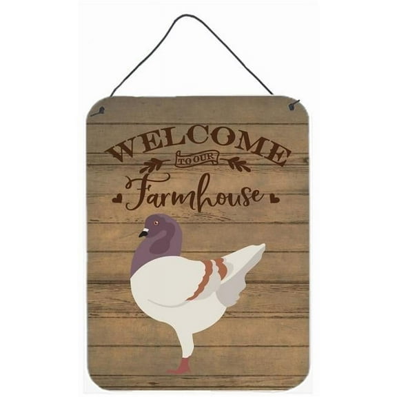Caroline's Treasures CK6893DS1216 German Modena Pigeon Welcome Wall or Door Hanging Prints, 12x16, multicolor