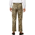 thumbnail image 3 of INSPIRE CHIC Printed Pants for Men's Straight Fit Leopard Printed Trousers 28 Khaki, 3 of 5