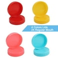 thumbnail image 3 of PP Mason Jar Lid Anti-slip Regular Mouth Mason Canning Jars Top Lid Food Storage 24 Pack Assorted Color, 3 of 7
