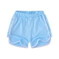 thumbnail image 2 of Little Boys Girls Casual Solid Color Soft Beach Shorts, 3 Packs, 2 of 8