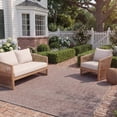 thumbnail image 4 of SAFAVIEH Courtyard Altan Geometric Indoor/Outdoor Area Rug, Beige/Rust, 8' x 10', 4 of 14