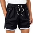 thumbnail image 2 of Aimik Athleisure Shorts for Men Side Zip Detail Contrast Trim Mens Workout Shorts Summer Lightweight Fashion Shorts for Training, 2 of 6