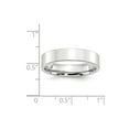 thumbnail image 3 of Solid 10k White Gold 5mm Flat Comfort Fit Men's Plain Classic Wedding Band Ring Size 13.5, 3 of 4