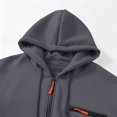 thumbnail image 6 of Hvogkswy Zip Up Jackets for Men Solid Color Long Sleeve Drawstring Hooded Jacket Fall Casual Multi Pockets Hoodie Tops, 6 of 6