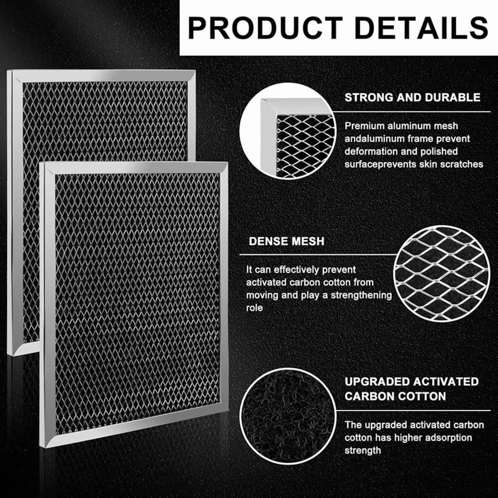 4PCS Replacement Filter for B.Roan 97007696 ,41F Range Hood Filter 10.5in X 8.75in for Stove Vent Fan