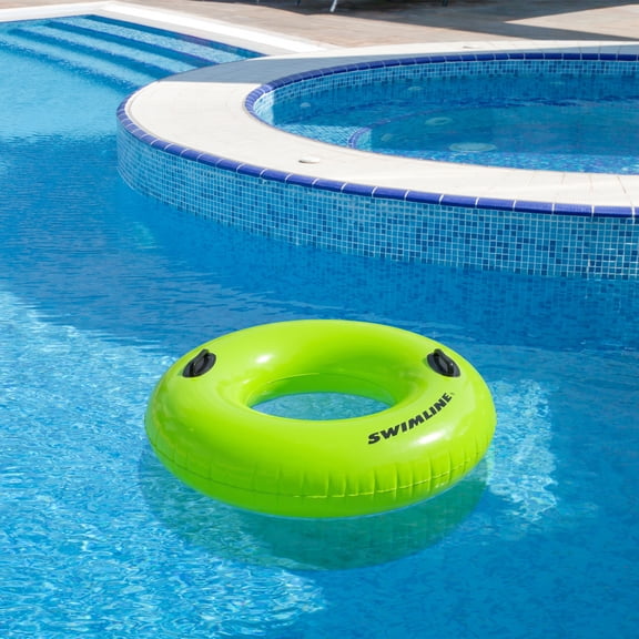 Swim Central Inflatable Swimming Pool Inner Tube Ring Float - 48" - Green