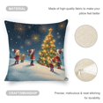 thumbnail image 4 of Christmas Elves Decorating Tree Linen toss pillowcase decoration pillowcase gifting preferred 18x18 inch cushion cover sofa pillowcase sofa bedroom living room car, 4 of 8