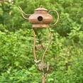 thumbnail image 3 of Zaer Ltd. Copper Colored Teapot Birdhouse Garden Stakes (Style 1), 3 of 9