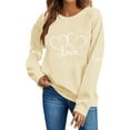 thumbnail image 6 of Wowcloth Women's Crewneck Sweatshirt with Valentine Print, Long Sleeve Casual Top for Everyday Wear, 6 of 6