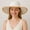 White, variant on Wide Brim Straw Floppy Hat with Frayed Edges Lightweight Sun Protection for Beach Vacation Outdoor Travel Style - Black