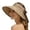 A-Coffee87, variant on Womens Straw Visor Large Brim Foldable Striped Sun Hat With Bow Tie Beach & Vacation Sun Hat