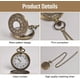 thumbnail image 4 of Reloj de bolsillo vintage Reloj de bolsillo de cuarzo con cadena Reloj de bolsillo para hombre Cadena Reloj de bolsillo con números romanos antiguos clásicos Reloj de aleación para, 4 of 8