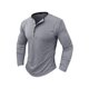 thumbnail image 3 of TRKIYQC Camiseta para Hombre, Manga Larga con Cuello Henley y Cierre con Botones, Tops de Otoño Ajustados, Ropa de Calle para Diario Informal TRKIYQC moda, 3 of 7