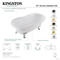 thumbnail image 4 of Aqua Eden VTDS672924JNH0 67" Acrylic Oval Double Ended Clawfoot Tub (No Faucet Drillings), Glossy White/Matte Black, 4 of 4
