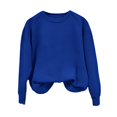 thumbnail image 4 of Lisingtool Women's Casual Long Sleeve Crewneck Sweatshirt Soft Comfy Loose Fit Pullover Top for Everyday Wear Black Blue on, 4 of 4