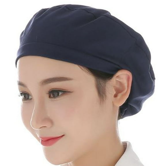 UNTERING Women Men Dustproof Breathable Kitchen Hat Elastic Cotton Factory Work Protective Hair Cover for Workshop